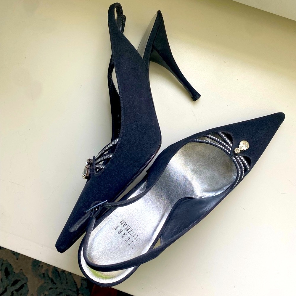 Elegant Black Slingback Heels